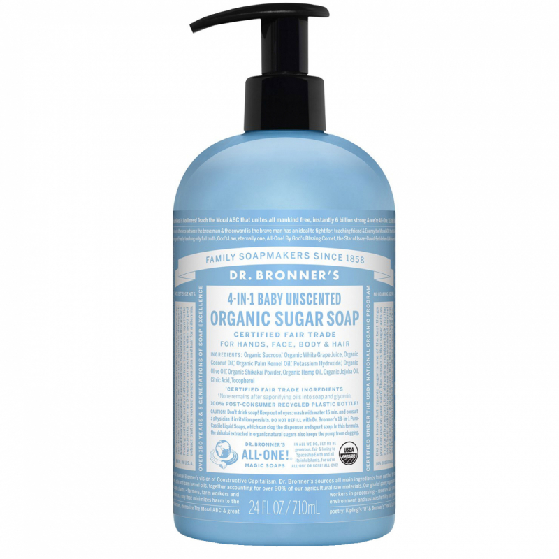 Dr. Bronner’S Organic Hand & Body Shikakai Soap Unscented (710ml)