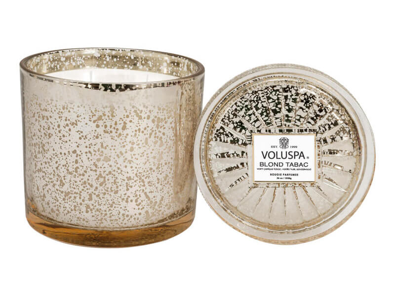 Voluspa Grand Maison Glass Candle Blond Tabac 100h