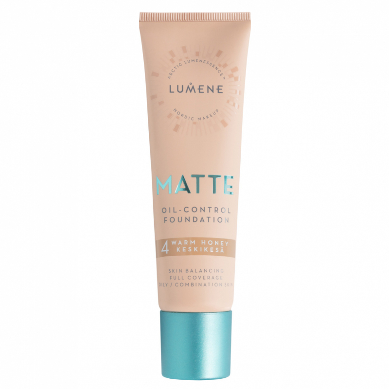 Lumene Matte Oil-Control Foundation 4 Warm Honey