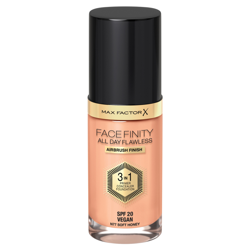 Max Factor Facefinity All Day Flawless 3 in 1 Foundation 77 Soft Honey