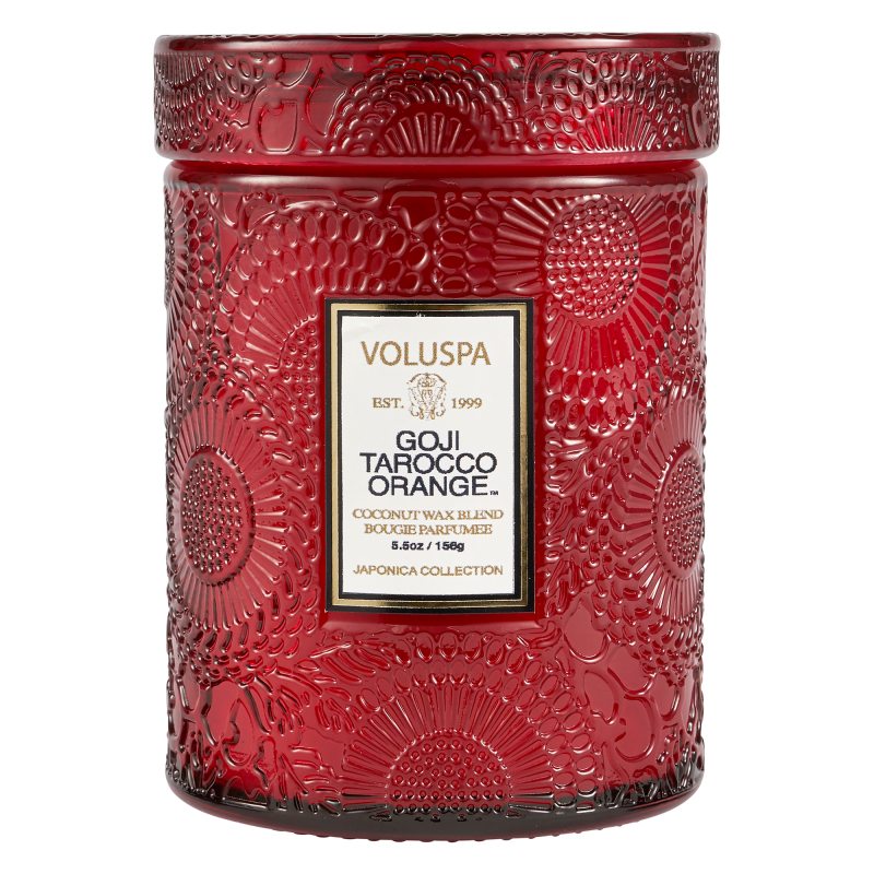 Voluspa Small Glass Jar Goji Tarocco Orange 50h