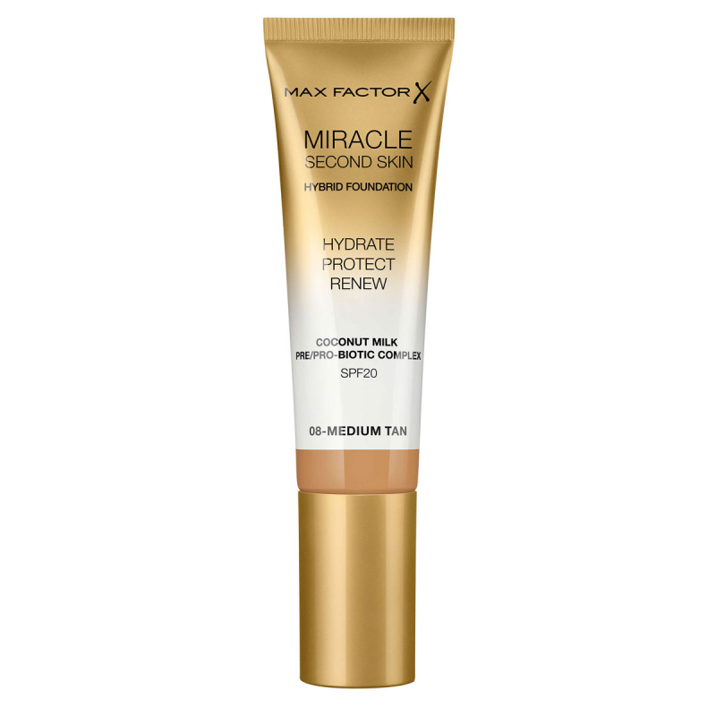 Max Factor Miracle Second Skin Foundation 08 Medium Tan