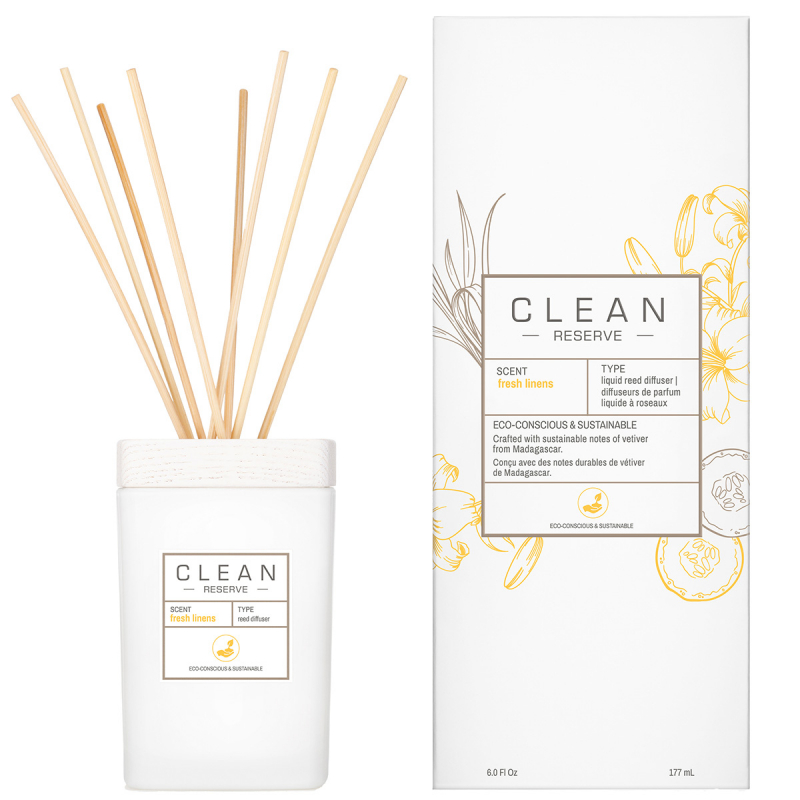 Clean Space Fresh Linens Reed Diffuser, 170 ml