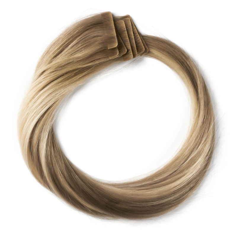 Rapunzel of Sweden Premium Tape Extensions – Seamless 4 (B2.6/10.7 Dark Ashy Blonde Balayage 50 cm)