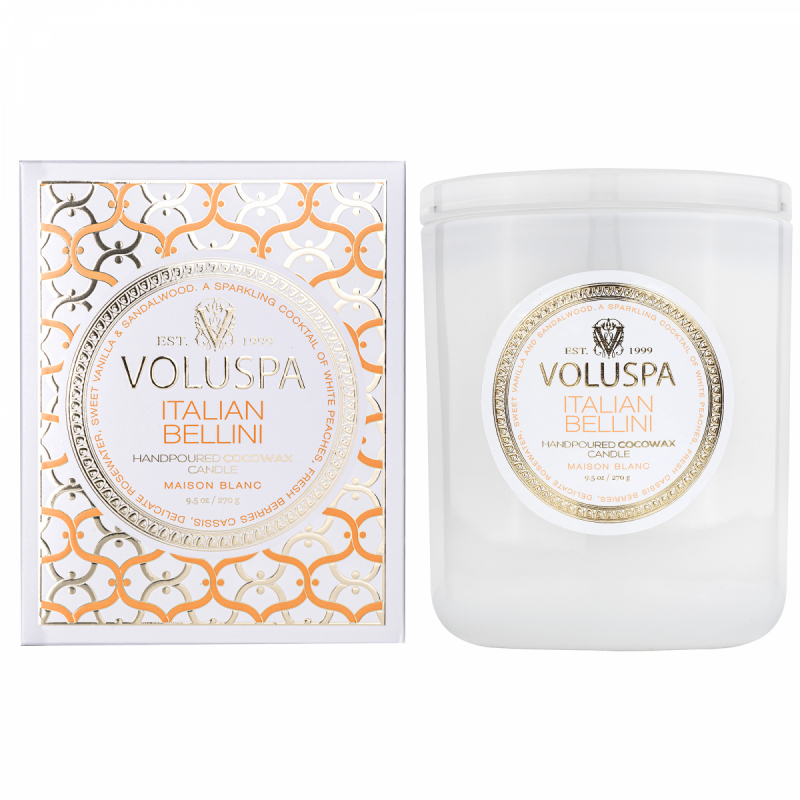 Voluspa Classic Boxed Candle Italian Bellini 60h