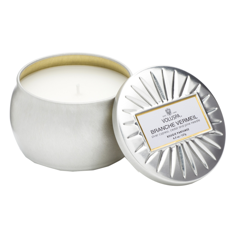 Voluspa Mini Tin Candle Branche Vermeil 25h