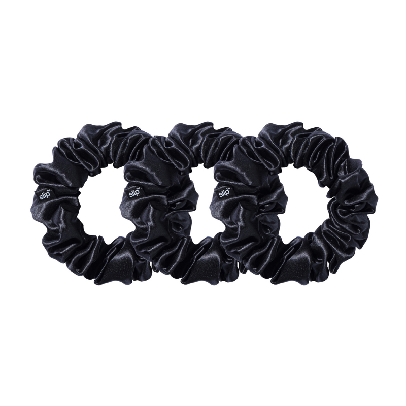 SLIP Pure Silk Scrunchies Black