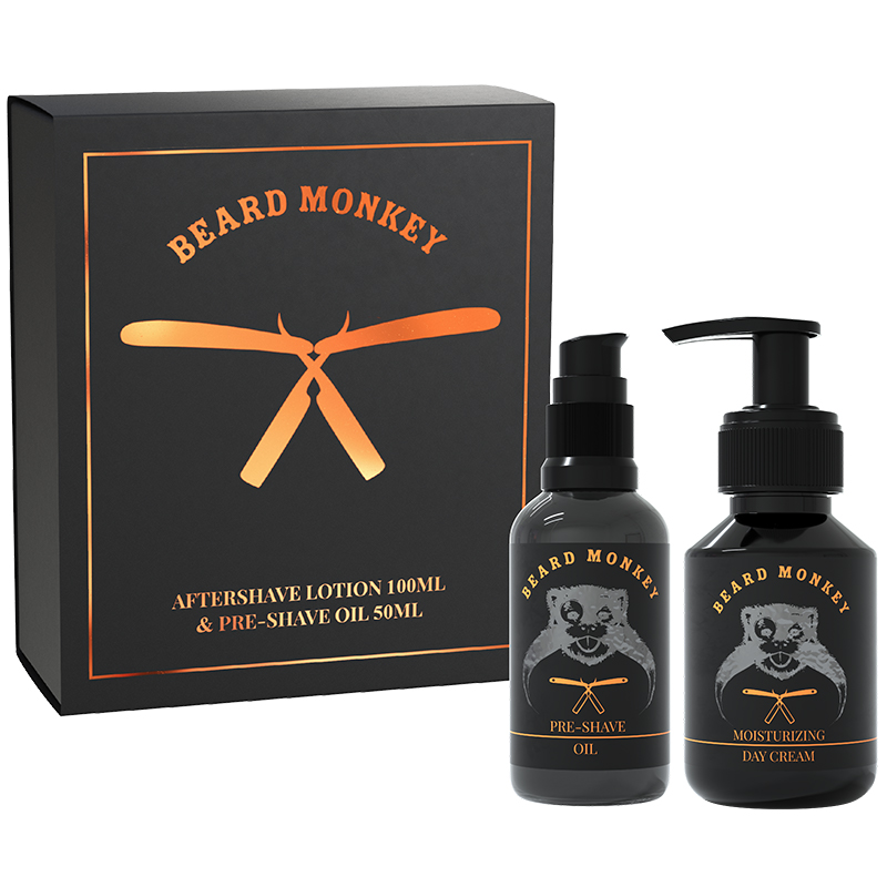 Beard Monkey Giftset Aftershave Lotion and Pre Shave Oil