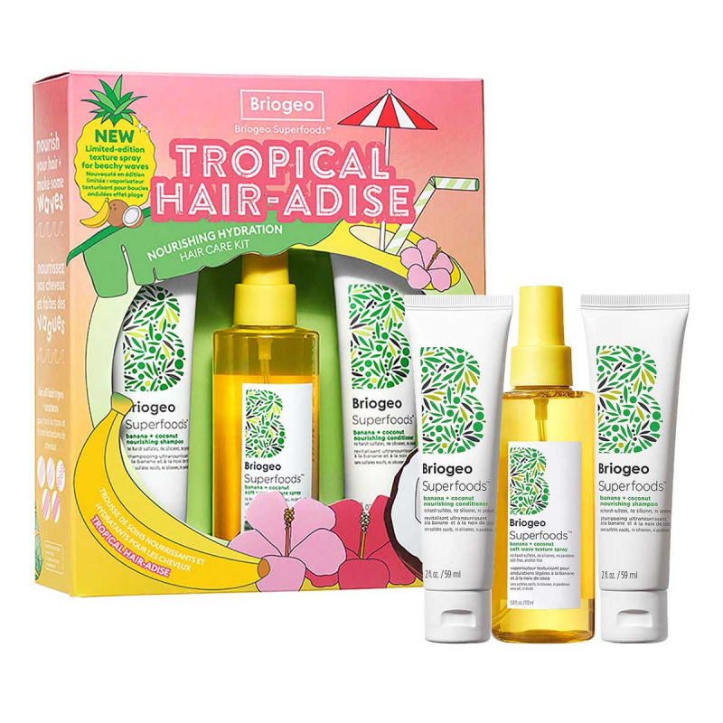 Briogeo Tropical Hair-Adise Nourishing Hydration Hair Care Kit