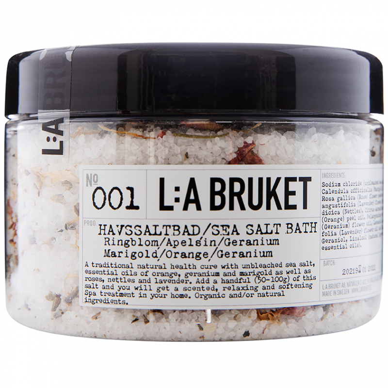 L:A Bruket 001 Saltbad Ringblom/Apelsin/Geranium (450g)