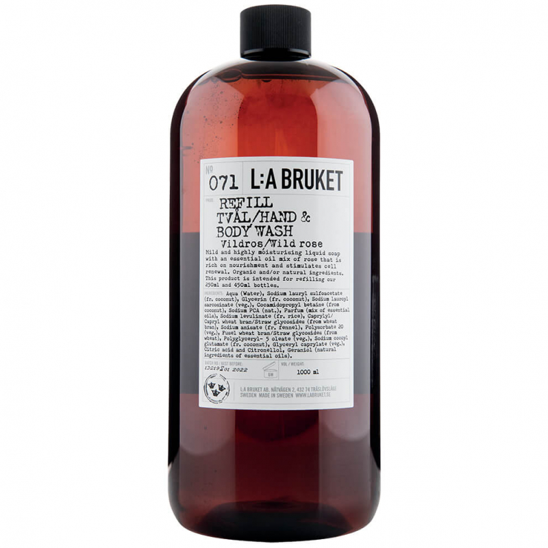 L:A Bruket 071 Flytande Tvål Vildros (1000ml) Refill