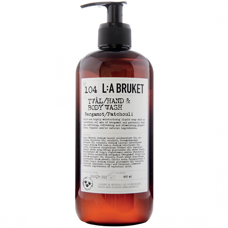 L:A Bruket 104 Flytande Tvål Bergamott/Patchouli (450ml)