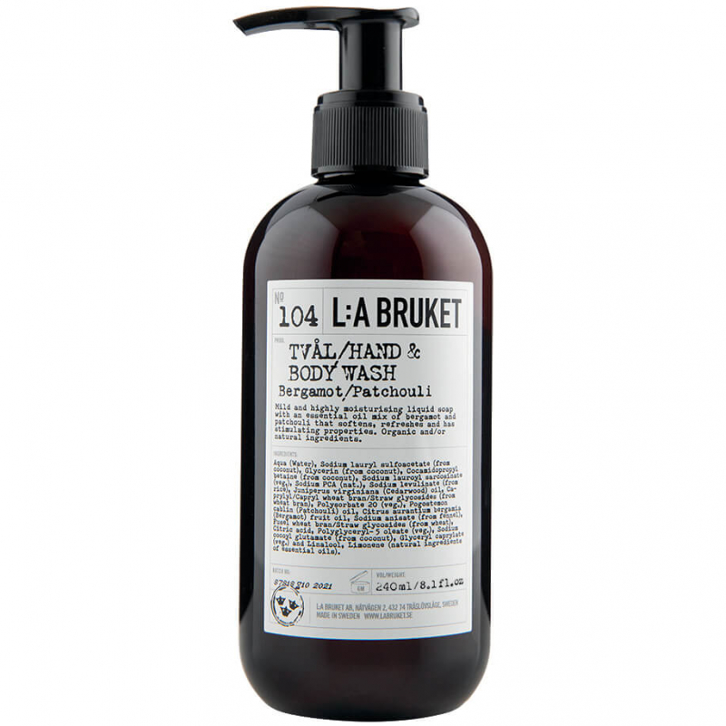 L:A Bruket 104 Flytande Tvål Bergamott/Patchouli (240ml)