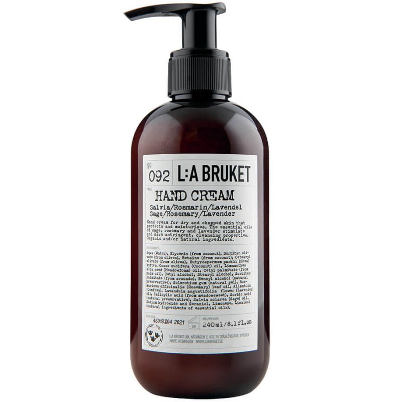 L:A Bruket 092 Handcrème Salvia/Rosmarin/Lavendel (240ml)