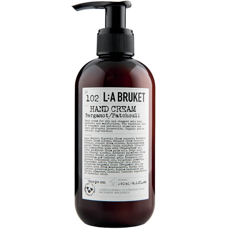 L:A Bruket 102 Handcrème Bergamott/Patchouli (240ml)