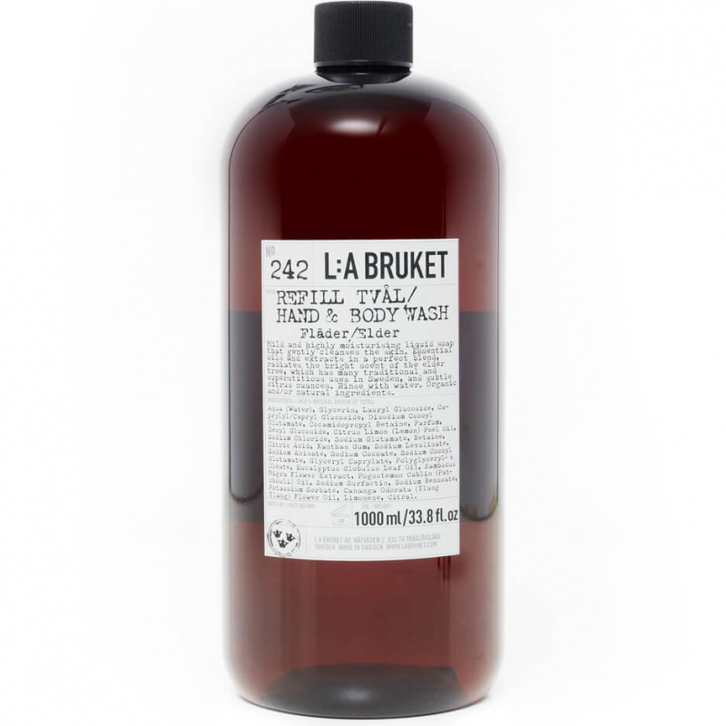 L:A Bruket 242 Flytande Tvål Fläder (1000ml) Refill