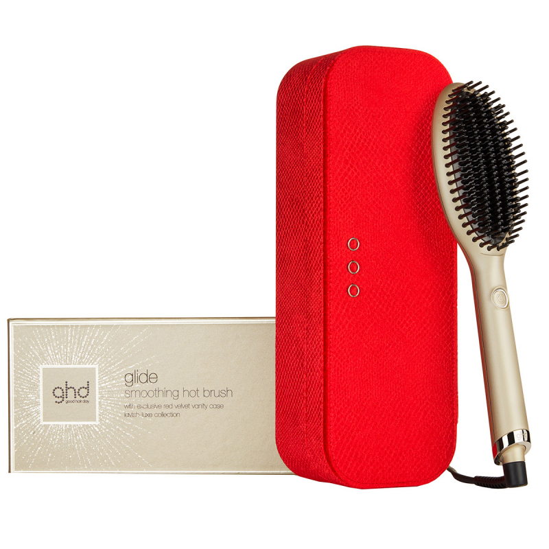 GHD GLIDE Varmluftsborste Champagnefärgat Guld