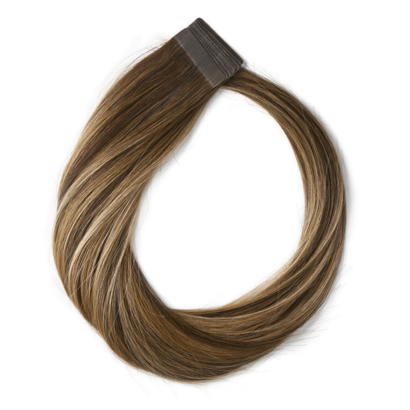 Rapunzel of Sweden Premium Tape Extensions – Classic 4 Hazelnut Caramel Balayage B2.3/5.0 50