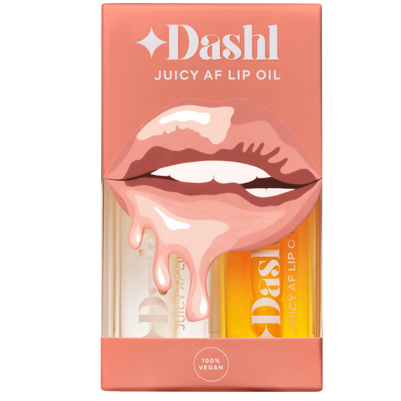 Dashl Juicy AF Lip Oil 2-Pack Look Good Naked And Melted Sugar (7,8 ml)