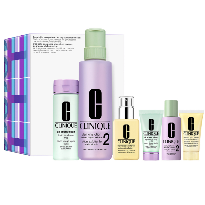 Clinique Great Skin Everywhere:  For Dry Combination Skin (200 487 125 30 60 30 ml)