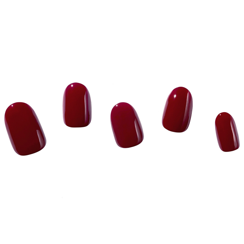 Dashing Diva Glaze Semi Cured Solid Color Gel Nail Strips Sweet Burgundy