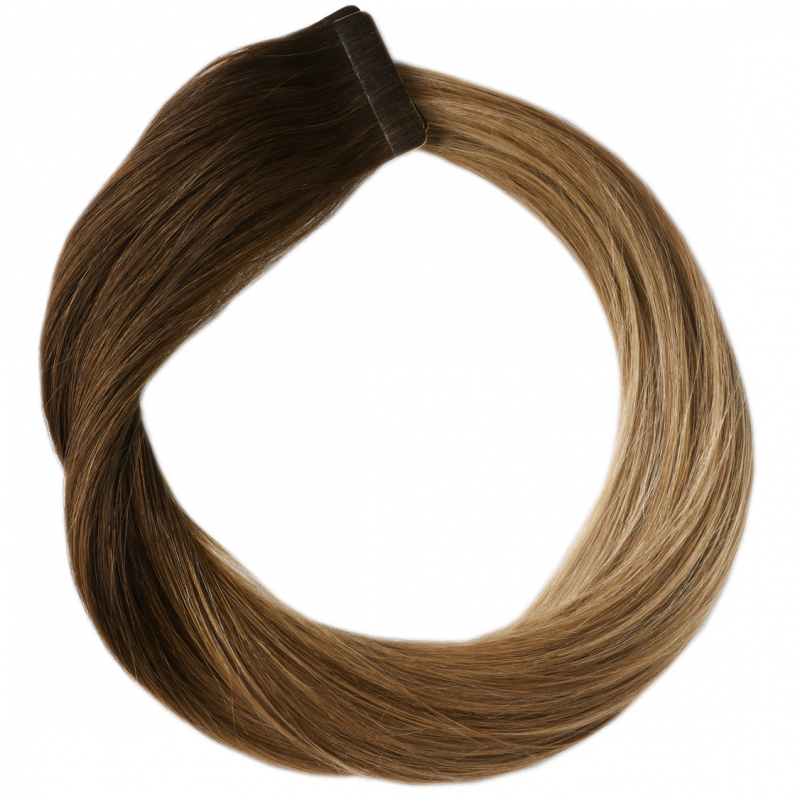 Rapunzel of Sweden Premium Tape Extensions – Classic 4 (50 cm) O2.2/7.3 Brown Ash Ombre