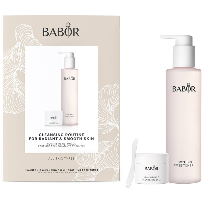 Babor Hyaluronic Cleansing Balm & Soothing Rose Toner (215 ml)