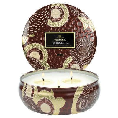 Voluspa Forbidden Fig 3-Wick Tin Candle