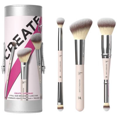 IT Cosmetics Celebrate Creative Looks Makeup Brush Set + Luxe Travel Case