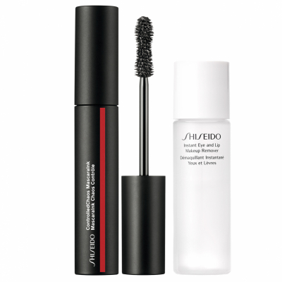 Shiseido Gift Set Controlled Chaos Mascara + Technosatin Gel Lipstick Mini 416 Red Shift (11,5 g)